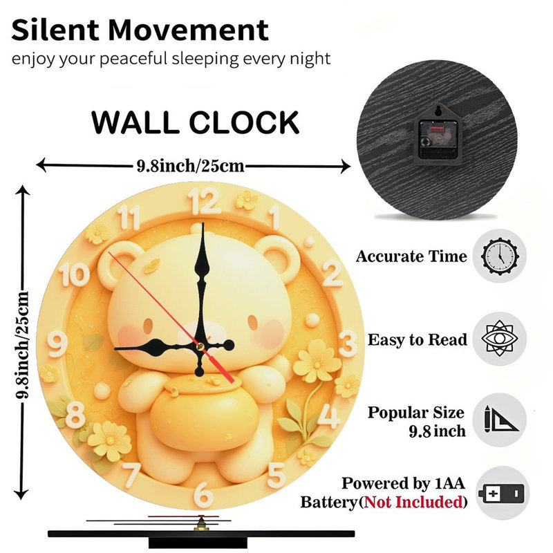 horloge mignonne avec pot de miel