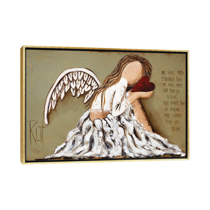 Vous avez plus de force par rut art Creations, reproduction d’art, H 26 po x l 18 po x 1,5 po, Toile encadrée d'or