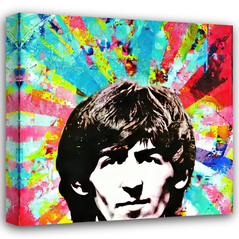 «Beatles George 1» par Stephen Chambers, impression sur toile tendue, L 15 po x H 15 po