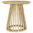 Trey 2Pc Round Coffee and End Table Set, Slatted Base, Mango Wood