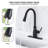 Willow Pull Down Sprayer Kitchen Faucet with Digital Display and Deck Plate