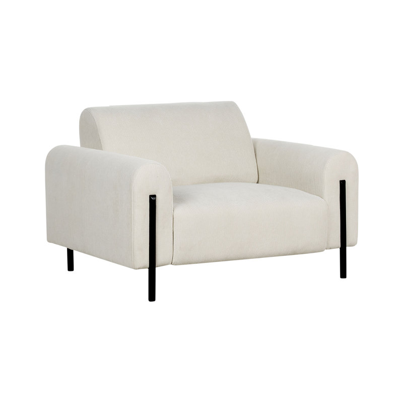 Darletta Upholstered Armchair, Off White Corduroy 