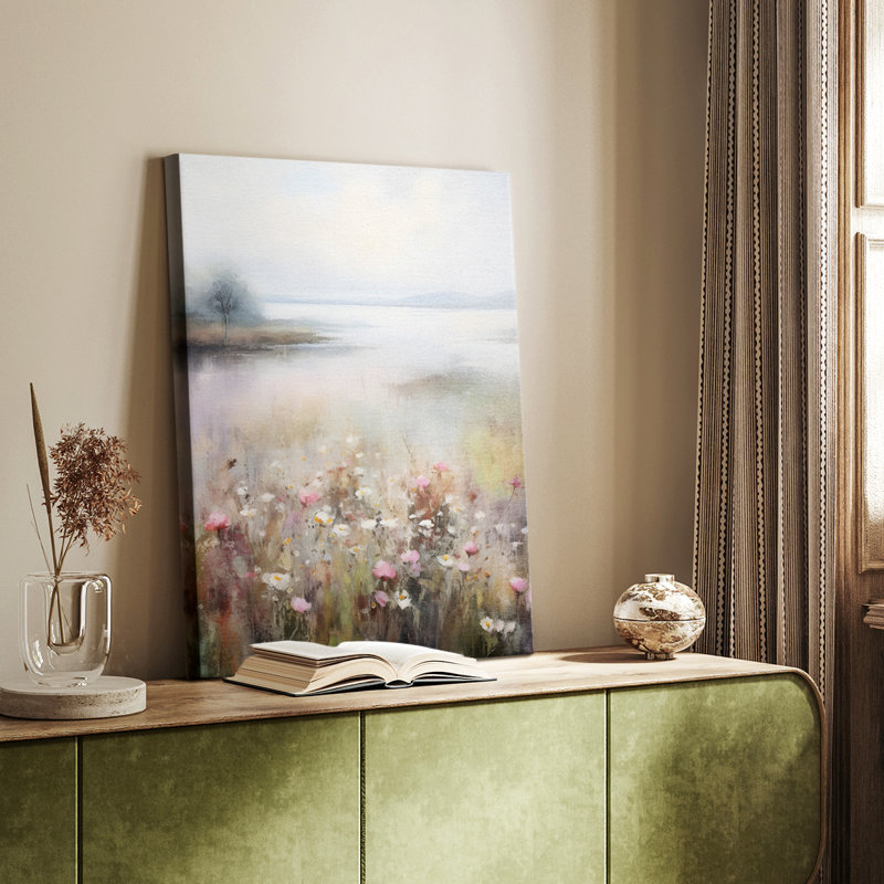 Imprimé floral rétro CCxxxx - galerie Cavas sur mesure, H 18 po x l 12 po