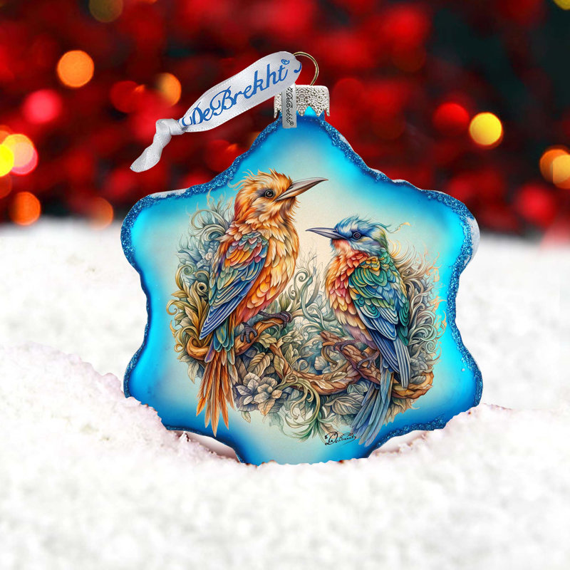 4'' Glass Hanging Figurine Ornament