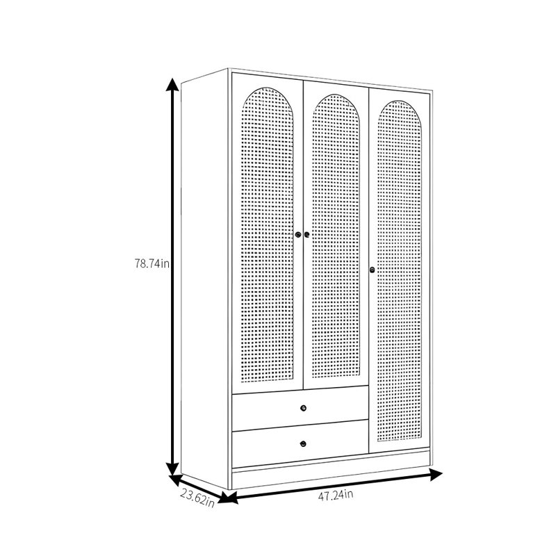 Debany, 79" H x 47" W x 24" D
