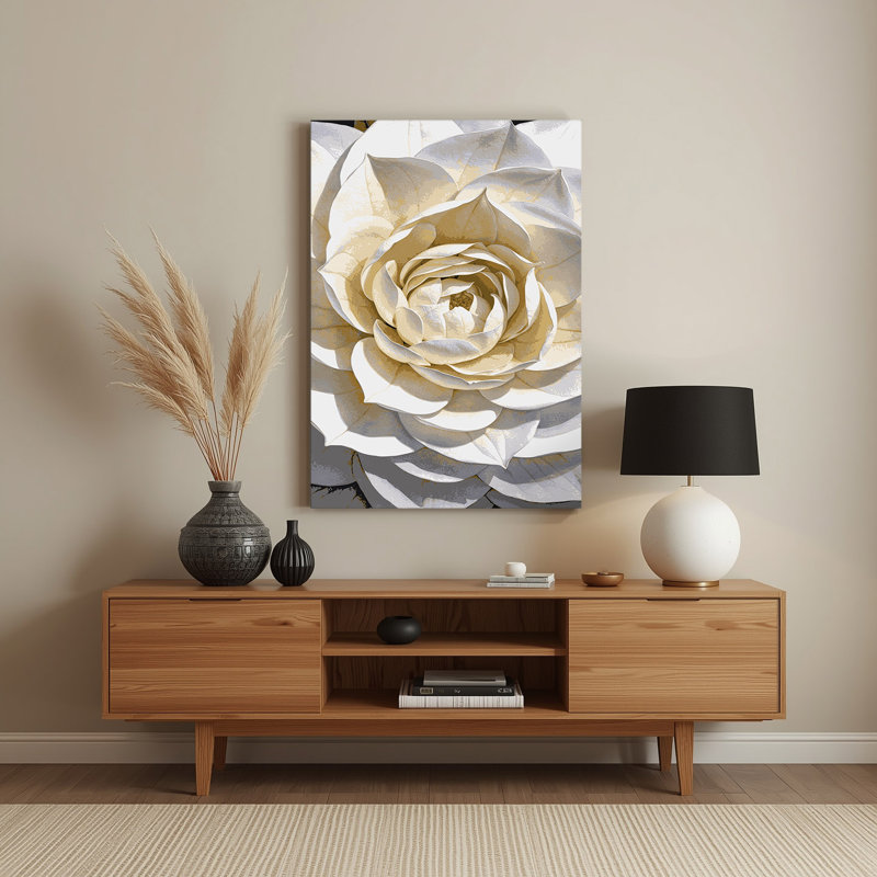 Aquarelle botanique 30, art mural gris en métal, 18" H x 12" W
