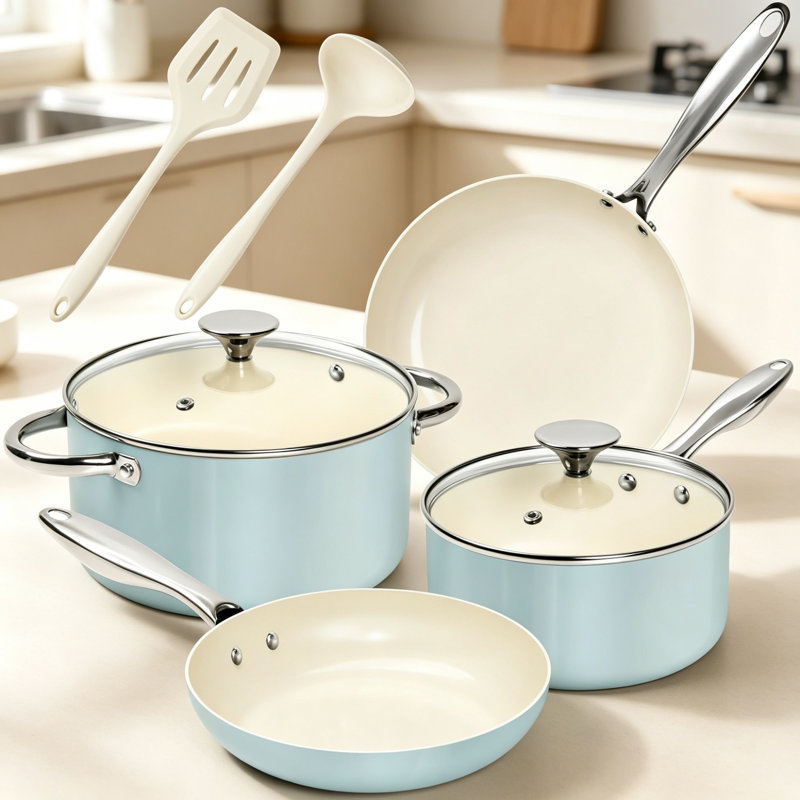 8 - Piece Cookware Set, Blue