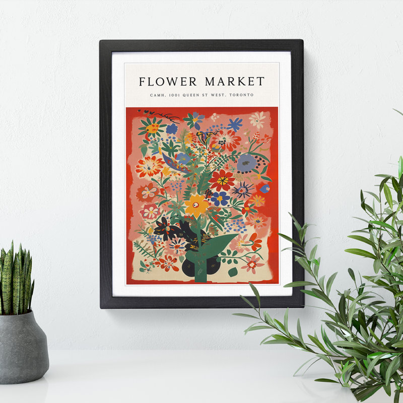 Toronto Flower Market Exhibition No. 1 - Single Picture Frame Print on Wood, 64cm H x 46cm W x 2cm D