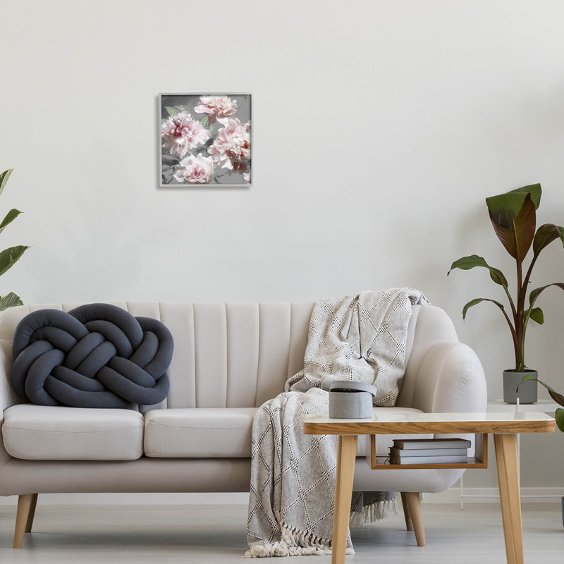 Art de la giclée rose avec œillet par Shawna Sullivan, H 12 po x l 12 po x P 1,5 po, Estampe numérique Farmhouse