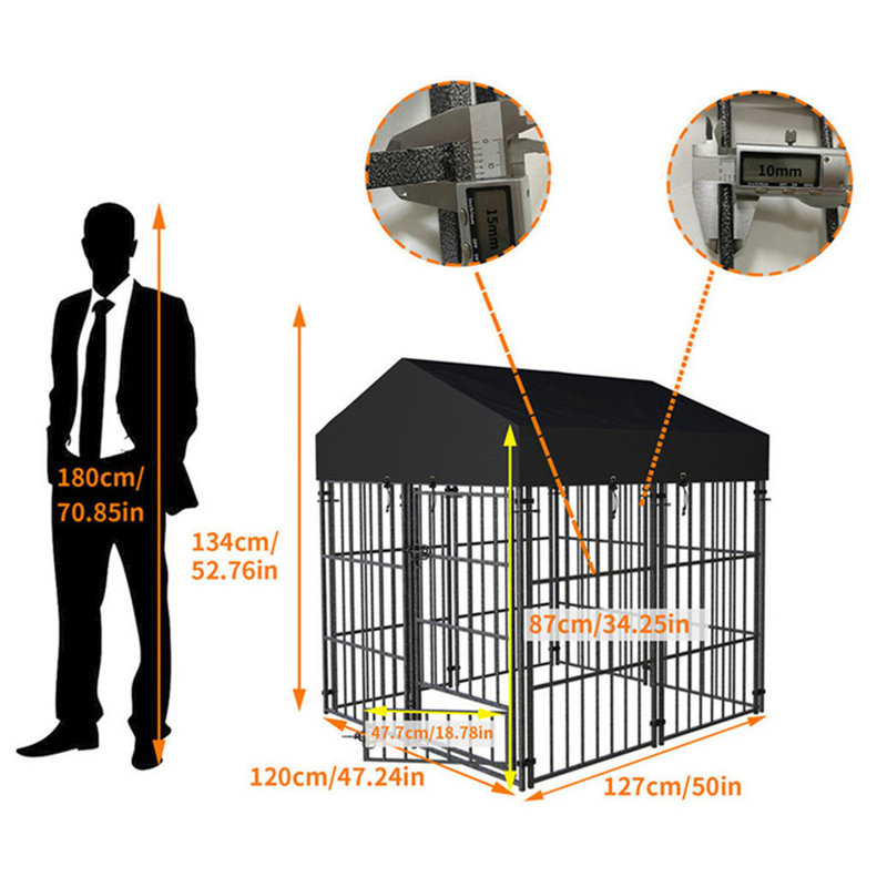 Rayne Pet Pen with Door, 134cm H x 120cm W x 127cm D