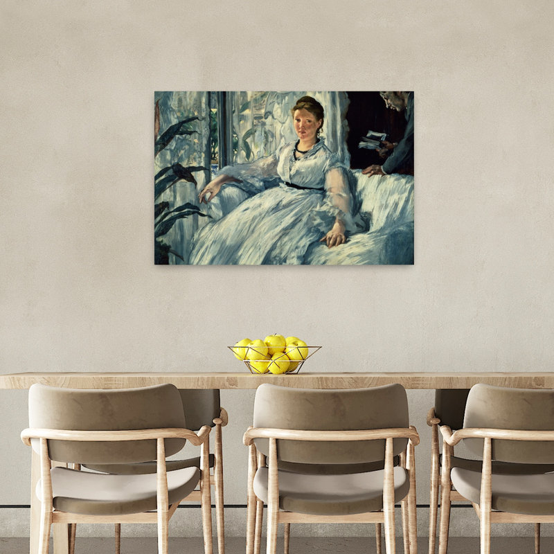 Impression d'art mural représentant un portrait impressionniste contemporain abstrait de Reading, 1865, H 24 po x l 36 po