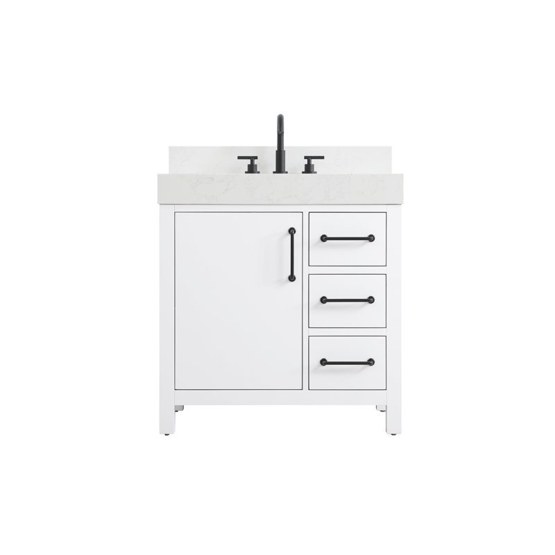 32 inch Single Bathroom Vanity_Traditional_VF60632-BS, White