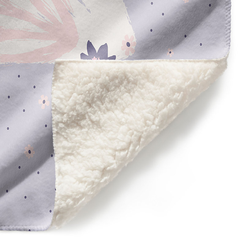  Couverture Swan 1, 51 po x 60 po, Mauve clair