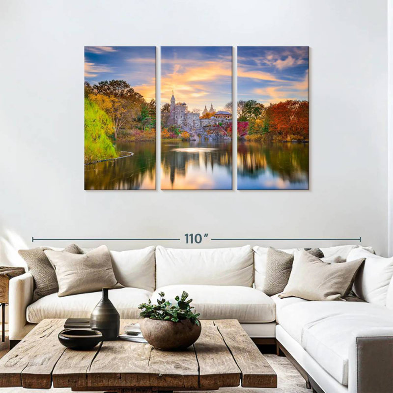 Kavia Belvedere Castle Autumn, H 48 po x l 74 po
