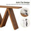 Console en bois massif de 63 po avec base en forme de M pour le vestibule, le couloir, le salon ou derrière le canapé