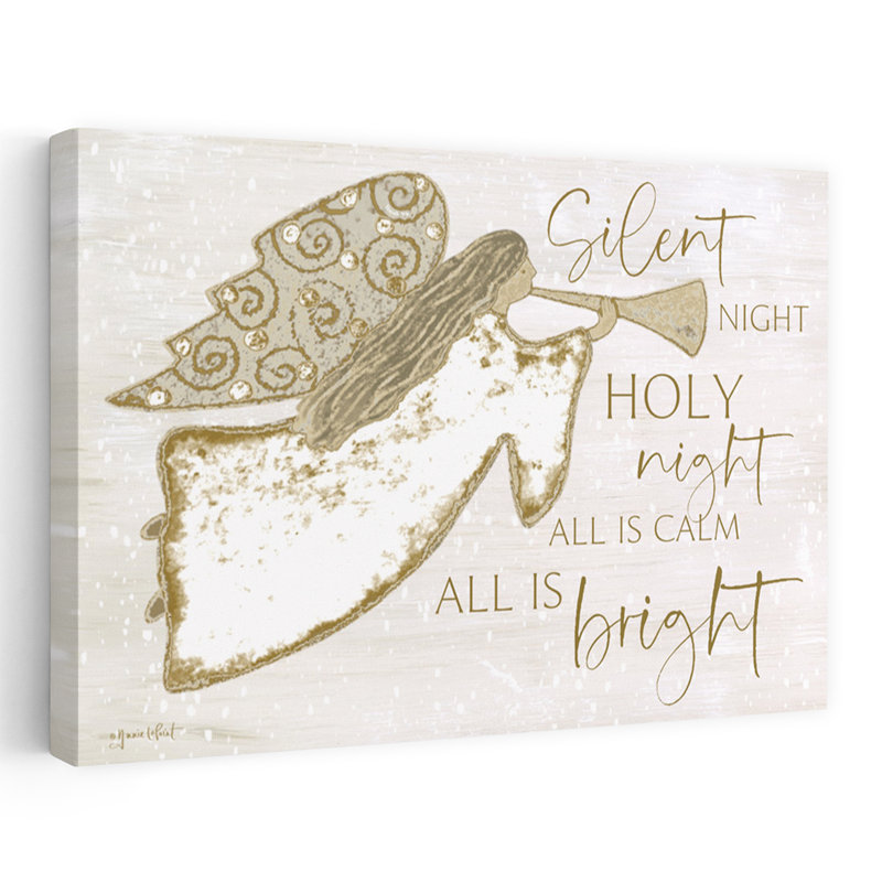 Silent Night Angel, art contemporain abstrait, H 32 po x l 48 po