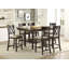 Ensemble de 2 chaises à hauteur de comptoir en tissu à double X-1861752316-1861752318