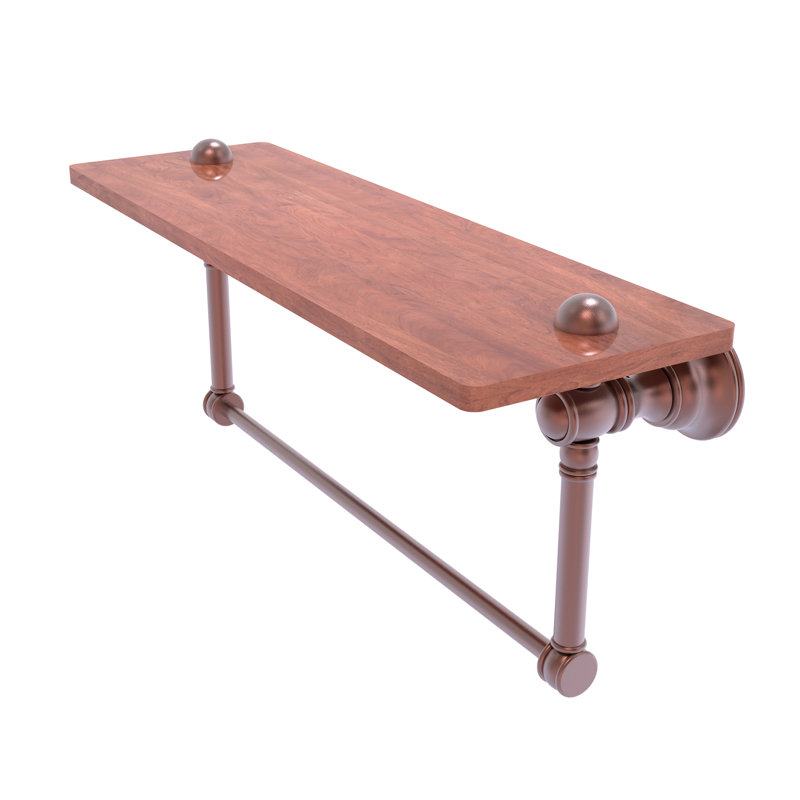 Tablette en bois Freyja, H 5,54 po x l 16 po x P 7 po, Cuivre antique