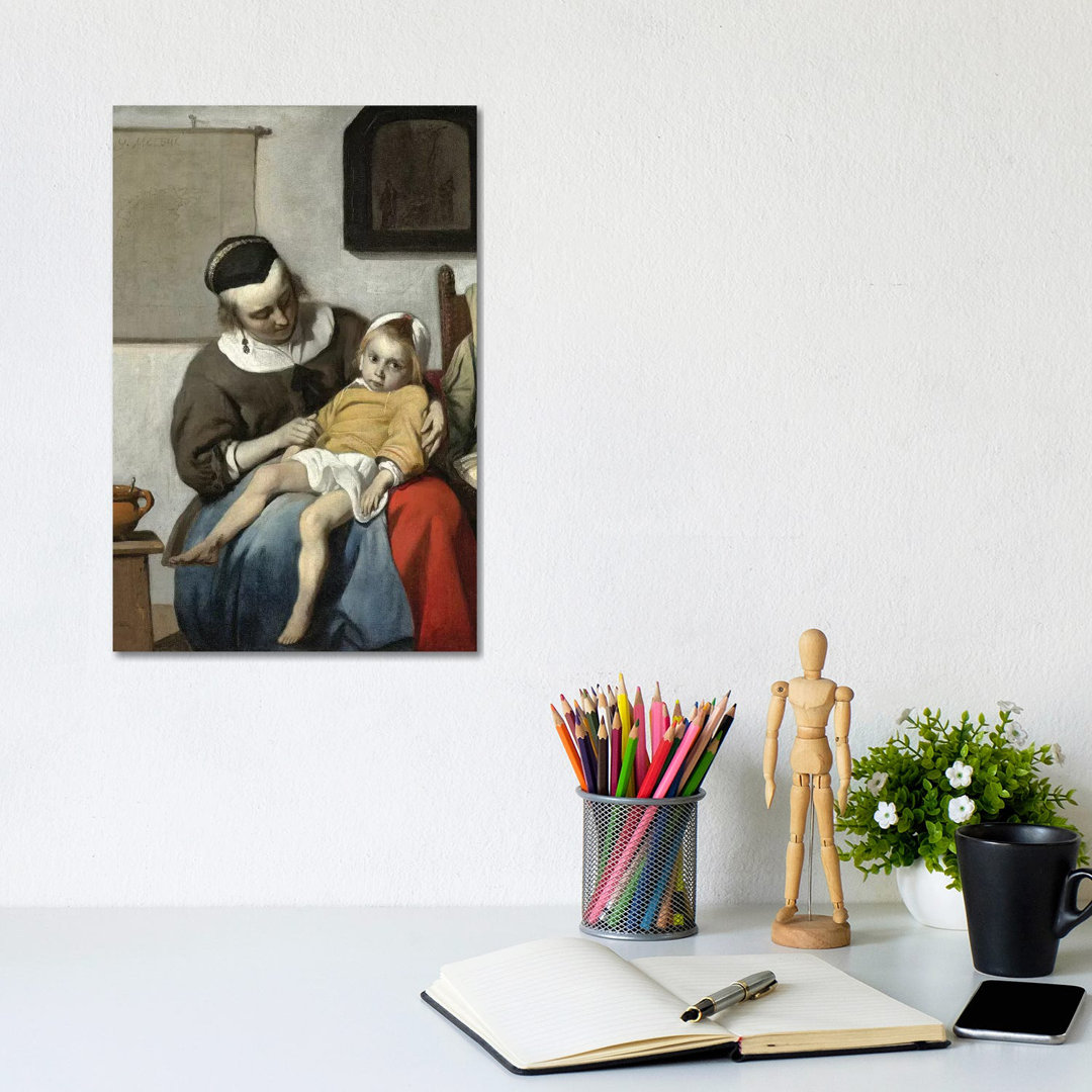 The Sick Child, C.1664-66 by Gabriel Metsu - Wrapped Canvas Painting