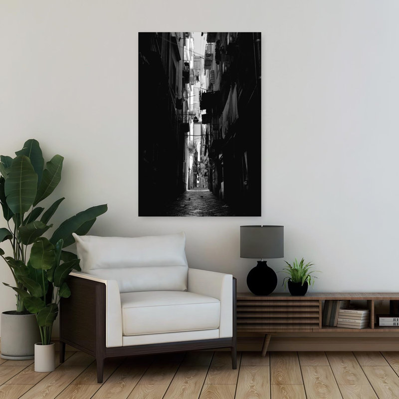 Ruelle, art contemporain urbain abstrait, 36" H x 24" W