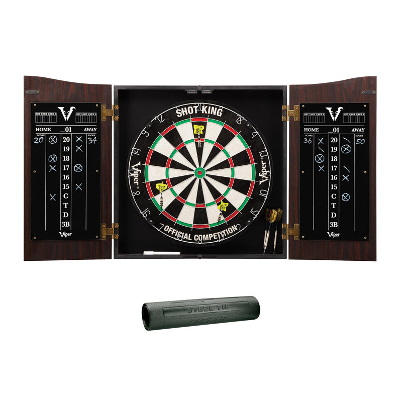 Vault Bristle Dartboard and Cabinet Set with Darts
