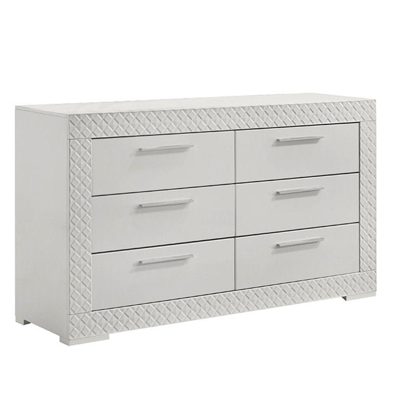 Commode à 6 tiroirs de style moderne en bois