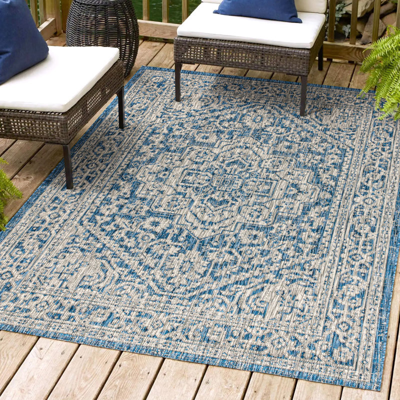 Tapis intérieur / extérieur Moten, Rectangle 3 pi 11 po x 6 pi