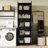 75" Extra Tall Kitchen Pantry Storage Cabinet with 2 Doors, 5 Shelves (3 Adjustable) & Anti-Tip Kit (Black)-295924289