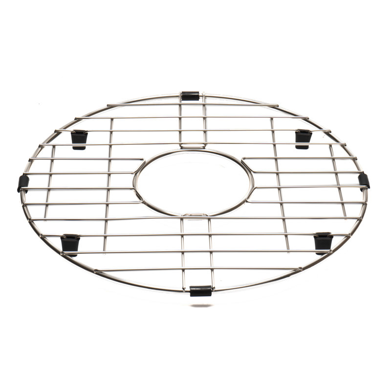 Round Brushed Stainless Steel Kitchen Sink Grid