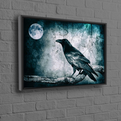 Personalized Raven Animal Art on Canvas Perfect for Man Cave and Unique Gift for Her