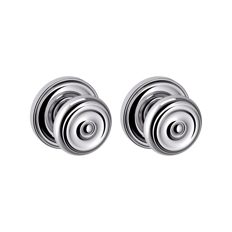Colonial Passage Door Knob, Polished Chrome