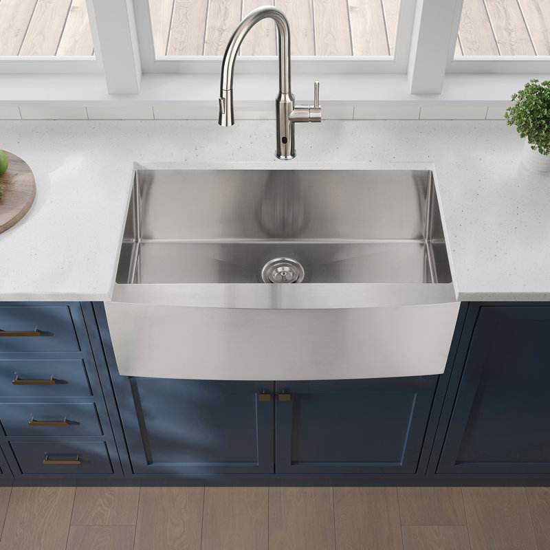 33"x21"x10"Farmhouse Apron Single Bowl Stainless Steel Kitchen Sink