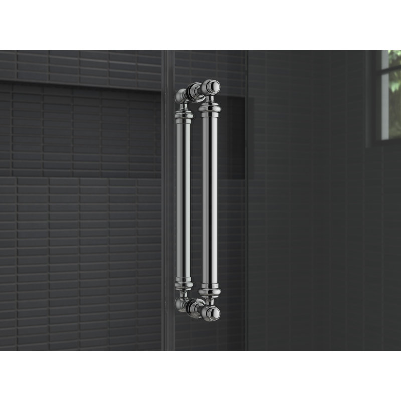 Artifacts 16-7/16 In. Back-To-Back Shower Door Handles, Chrome