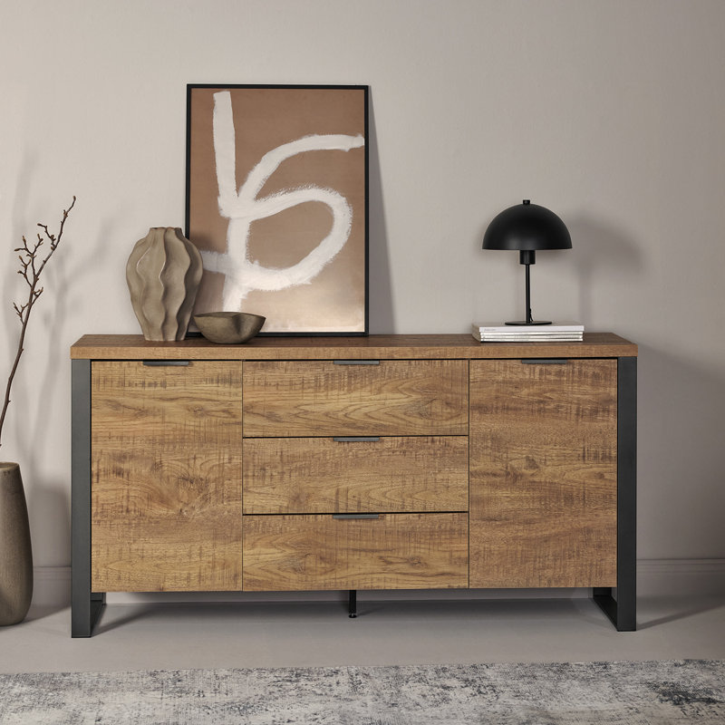 Apogee 150 Cm Wide 3 Drawer Sideboard, Mango