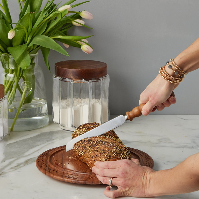 Serrated Bread Knife, Wood Handle