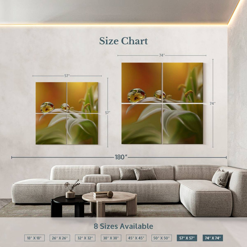 Alvord Flower Mist, 57" H x 57" W