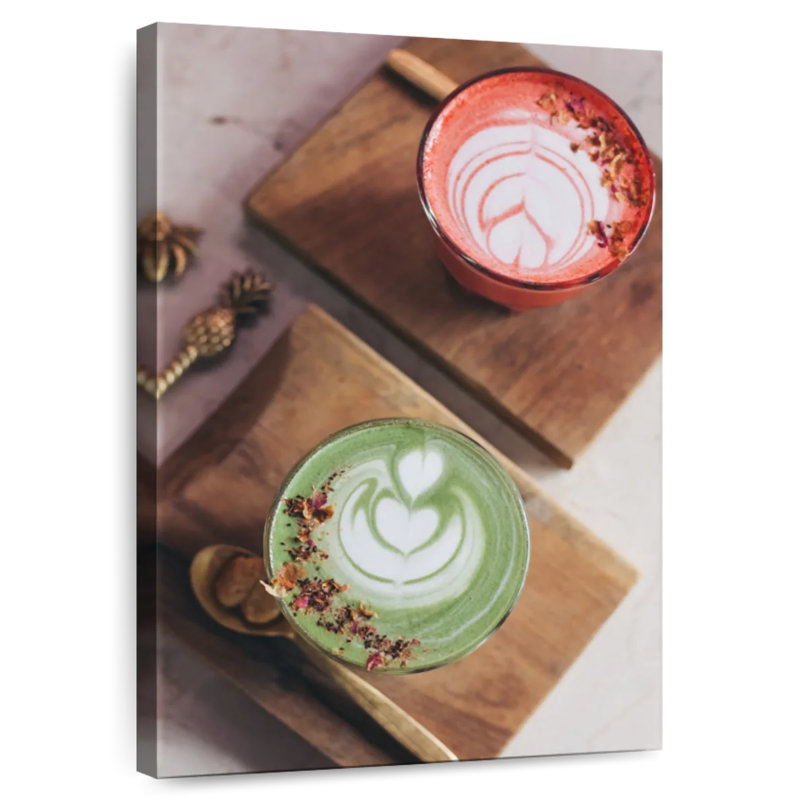Latte rose et vert Yarlin, H 12 po x l 8 po