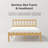 Solid Wood Bed Frame with Wavy Headboard, No Box Spring Needed, Bamboo&Metal-126376342-108620993