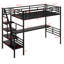Structure de lit mezzanine en métal avec bureau