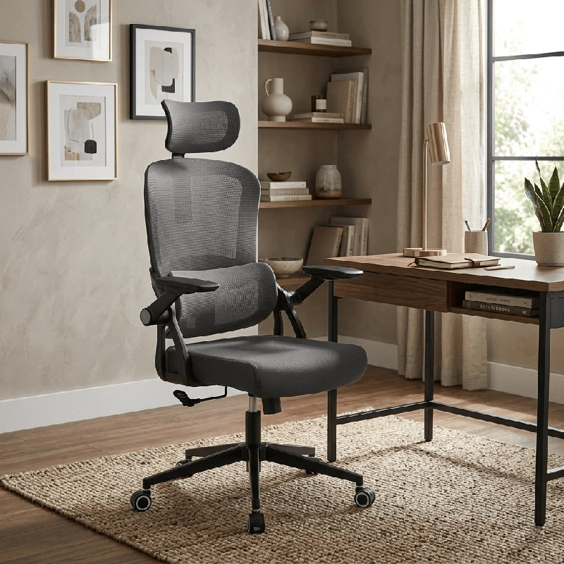 Heavy Duty Ergonomic Desk Office Chair, High Back Home Computer Chair With Headrest  And Adjustable Swivel 3D Armrests For Comfort  Adjustable Lumbar Supports Up To 350Lbs