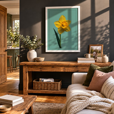 Single Daffodil Botanical - Framed Print