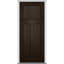 Porte d'entrée pré-suspendue en fibre de verre 3 panneaux Craftsman Shaker-37149432-37149430-37149429