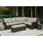  Evolo 111.5'' Wide L-Shaped Patio Sectional Set with Cushions & Bench
