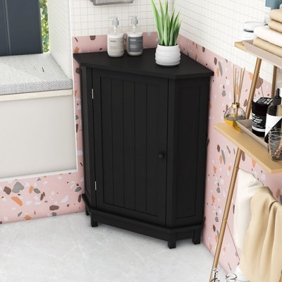 Armoire de salle de bain en bois avec tablette réglable