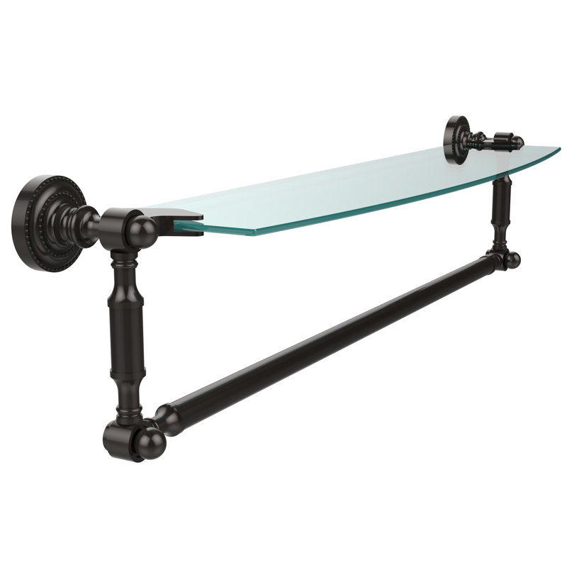 Tablette support avec porte-serviettes Marchmont, H 5 po x l 22 po x P 6,1 po, Bronze huilé