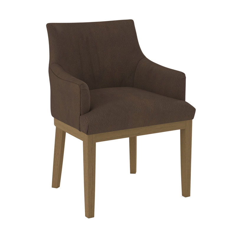 19'' H Upholstered Armchair, Beachwood, Evolution Caribou