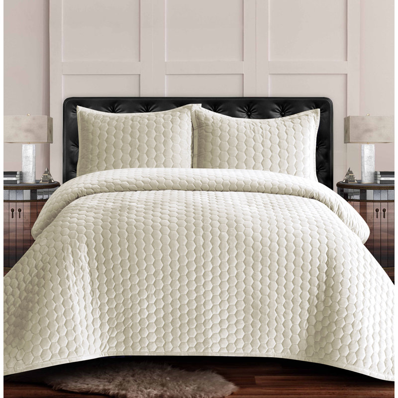 Lugano Quilt, Twin Quilt + 1 Standard Sham, Smoke Gray