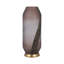 Vase en verre texturé cylindrique avec base pour décoration intérieure - Grand vase décoratif de table pour salon - rose et or-89109969