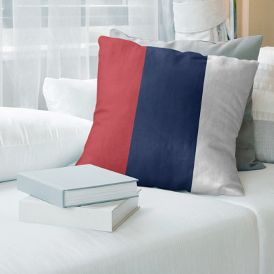 Boston Baseball Linen Striped Pillow Cover