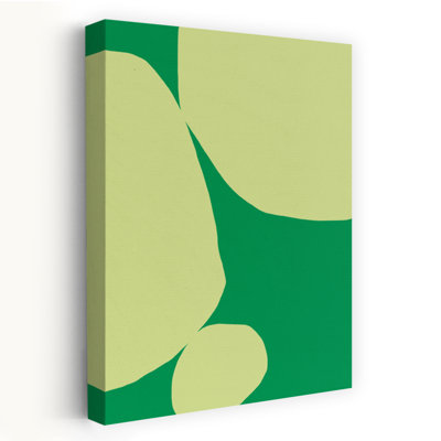 «Vibrant Green Flow», reproduction d'art audacieuse de nature contemporaine audacieuse